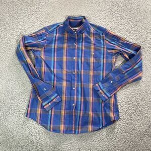 Vintage Dana Alexander Button Up Shirt Women's Long Sleeve Blue Plaid Size 10